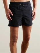 CELINE - Straight-Leg Mid-Length Logo-Print Swim Shorts - Black