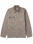 Carhartt WIP - Michigan Corduroy-Trimmed Organic Cotton-Canvas Chore Jacket - Gray