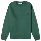 Maison Kitsuné Men's Tonal Fox Head Patch Comfort Crew Sweat in Bottle Green