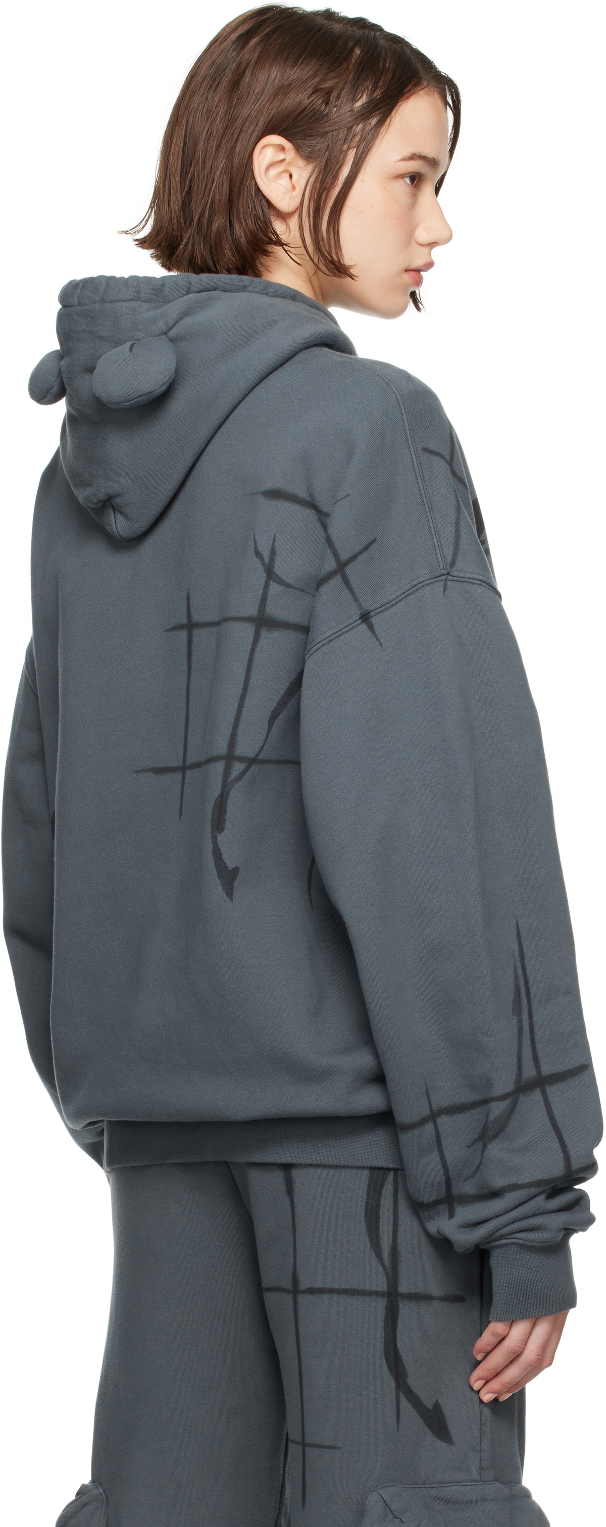 Collina Strada Gray Bear Hoodie