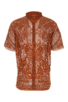 Farm Rio Copper Guipure Lace Tropical Shirt