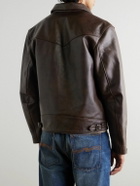 Nudie Jeans - Eddy Rider Leather Jacket - Brown