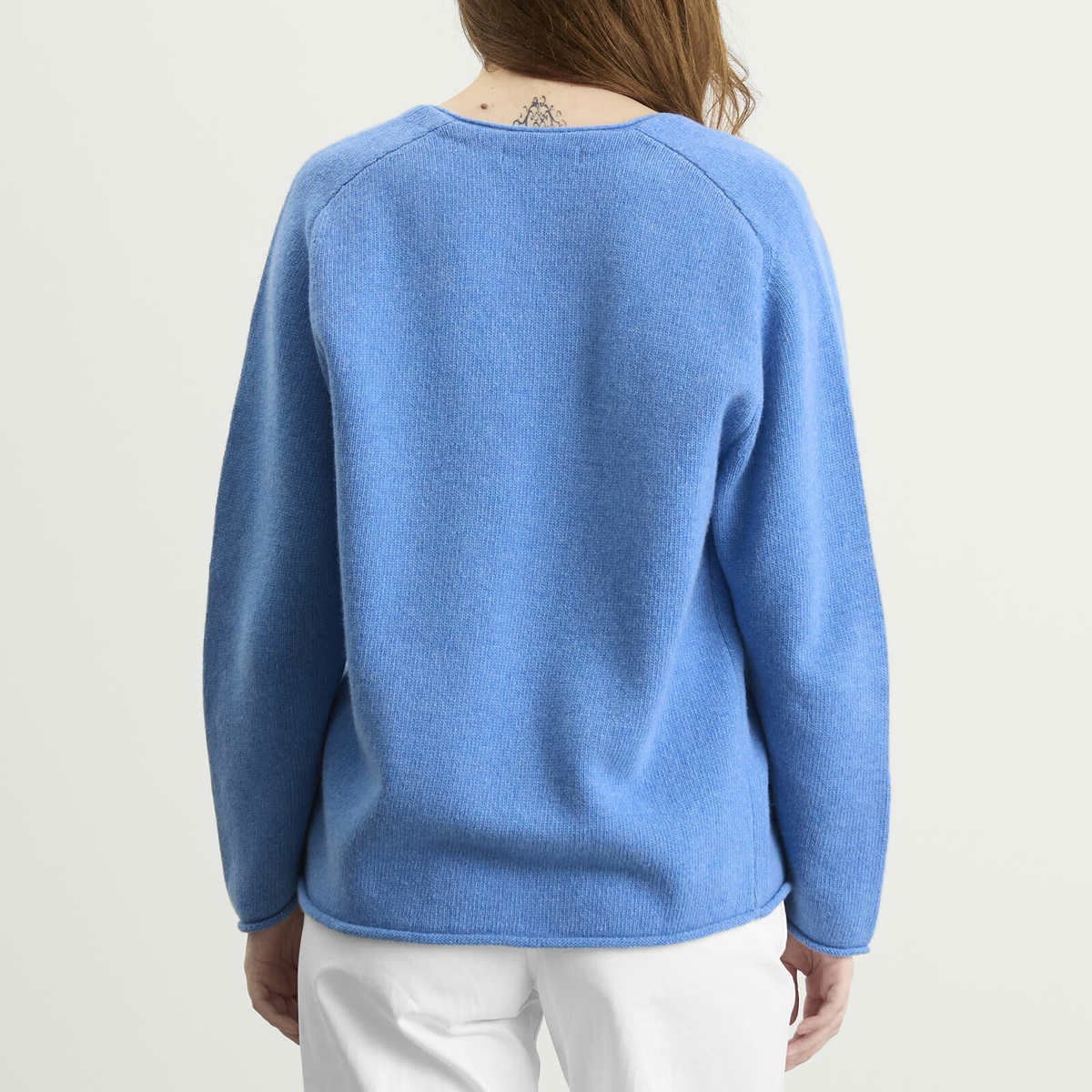 Nothing Written Women's Cerin Deep V-Neck Pullover in Blue