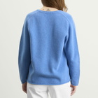 Nothing Written Women's Cerin Deep V-Neck Pullover in Blue