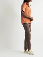 Frescobol Carioca - Angelo Camp-Collar Linen Shirt - Orange