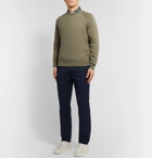 Brunello Cucinelli - Contrast-Tipped Cotton-Jersey Sweatshirt - Green