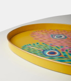 Les-Ottomans Tray Peackock by Matthew Williamson