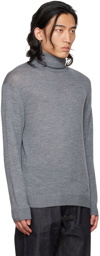 Jil Sander Gray High Neck Sweater