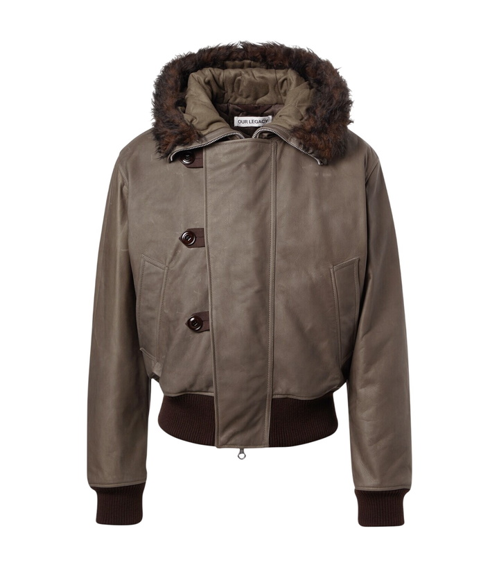 Photo: Our Legacy Compel shearling-trimmed leather jacket