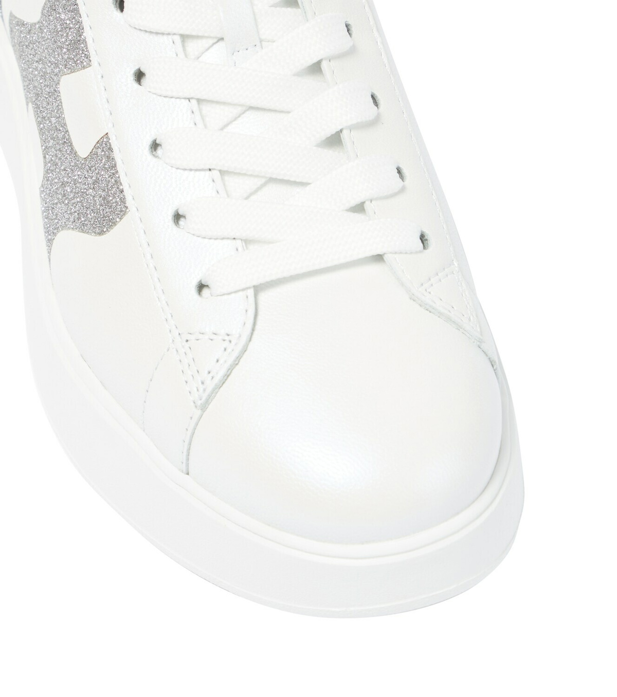 HOGAN WHITE AND GREY レザー REBEL スニーカー Sneakers Hogan Rebel WHITE, SILVER for Woman