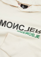 Moncler Grenoble Logo Hooded Cotton Sweatshirt White