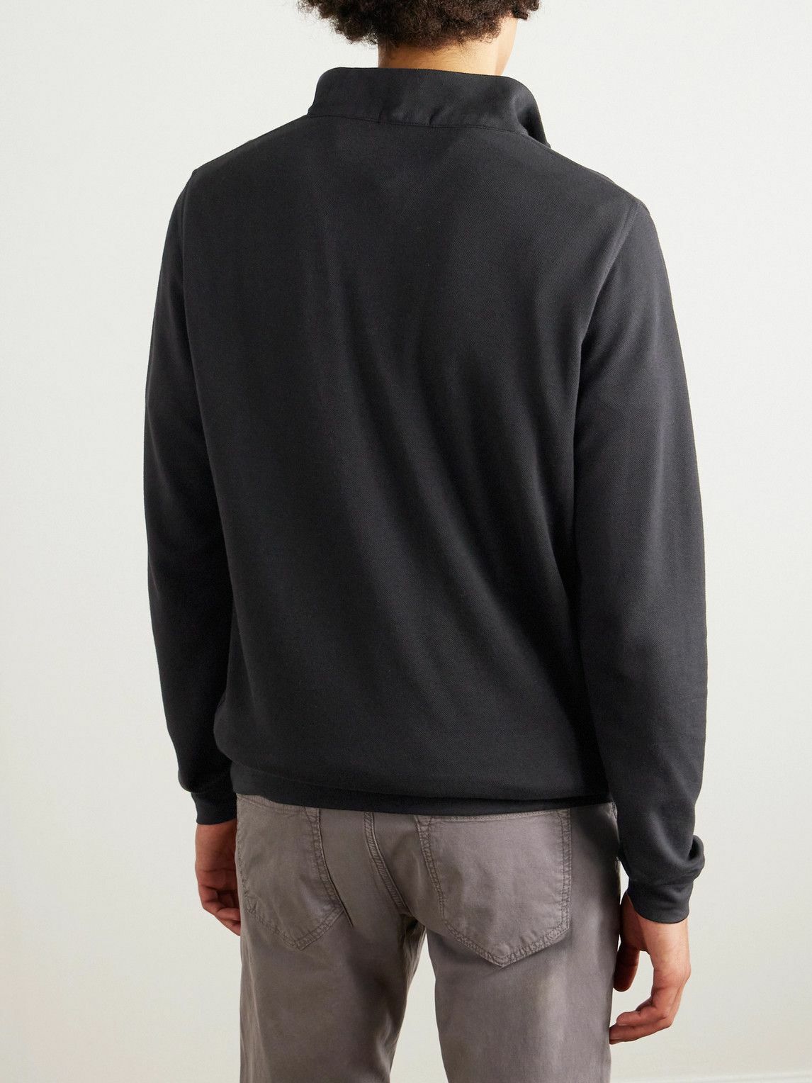 Peter Millar - Crown Cotton-Blend Jersey Half-Zip Sweatshirt - Black