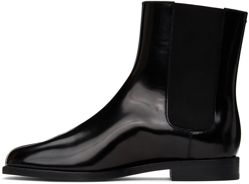 Maison Margiela Black Patent Tabi Chelsea Boots