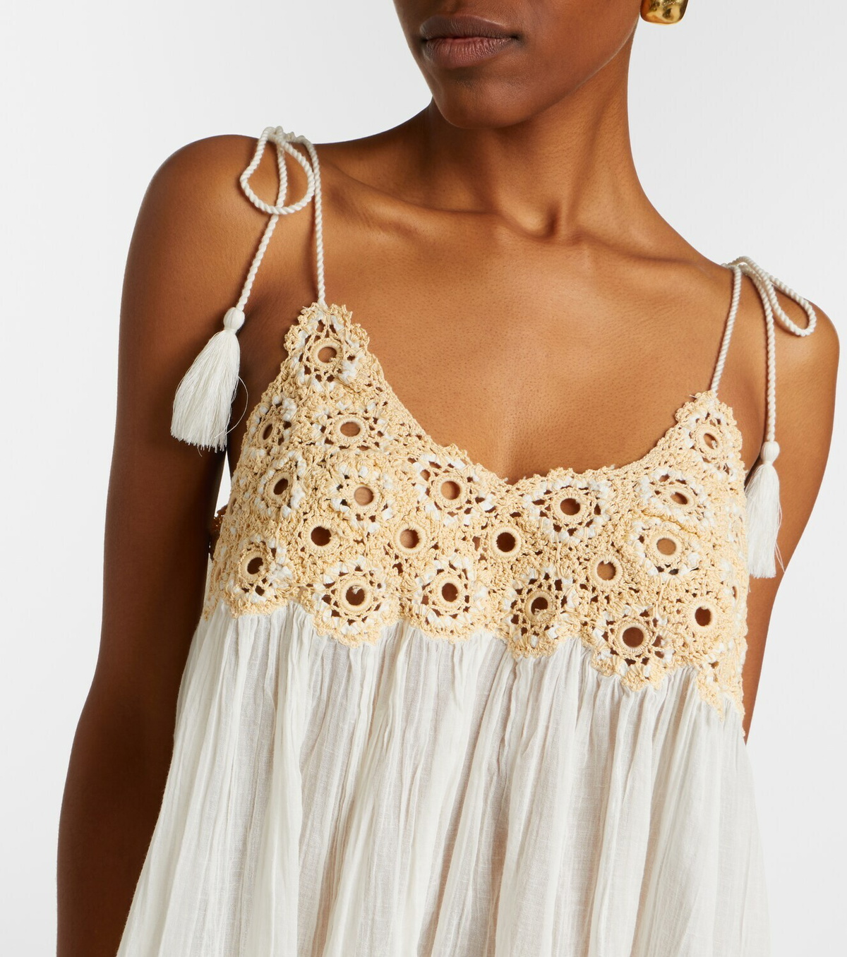 Ulla Johnson Tula crochet-trimmed cotton beach dress