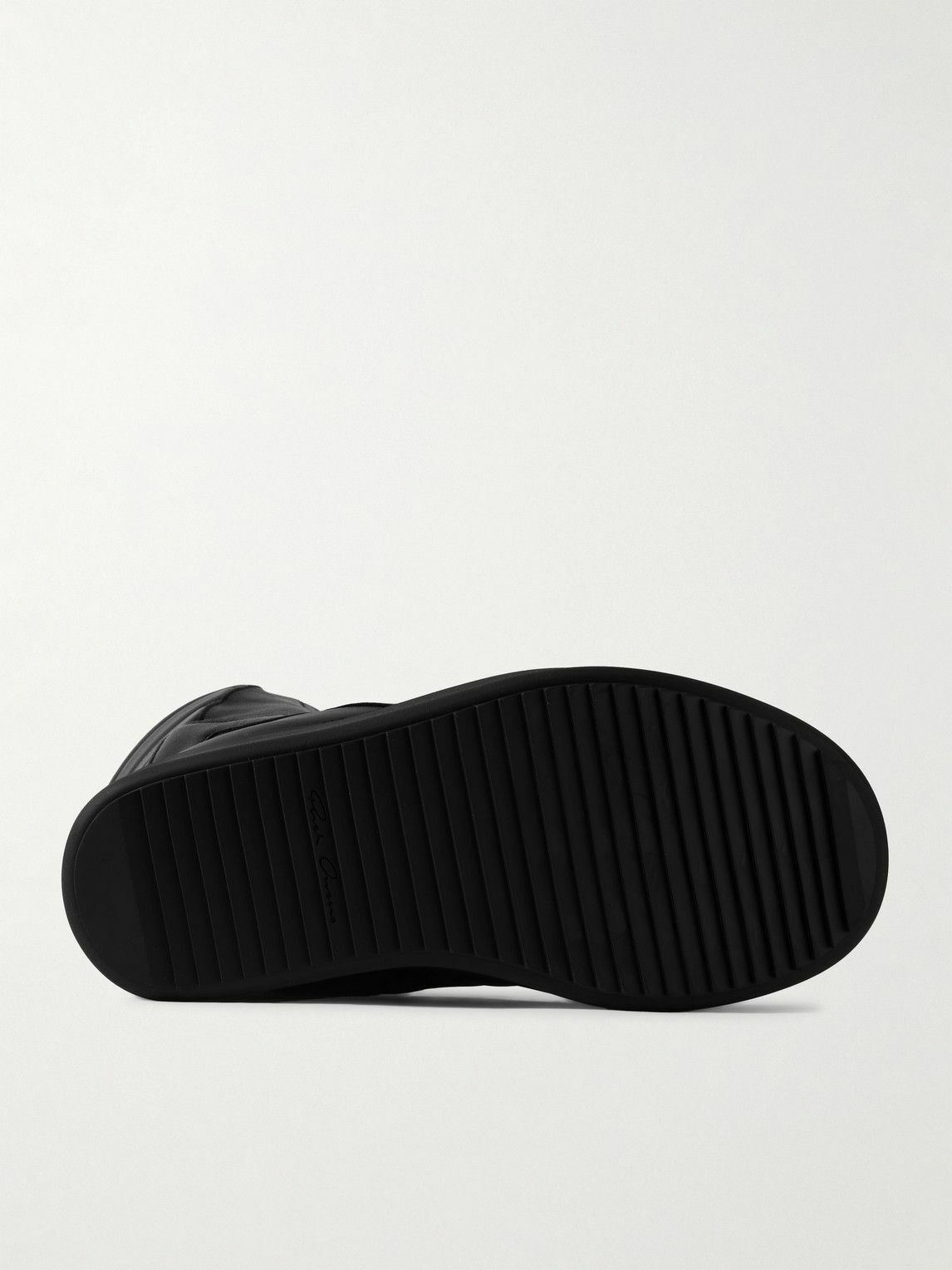 Rick Owens - Mega Geobasket Leather High-Top Sneakers - Black