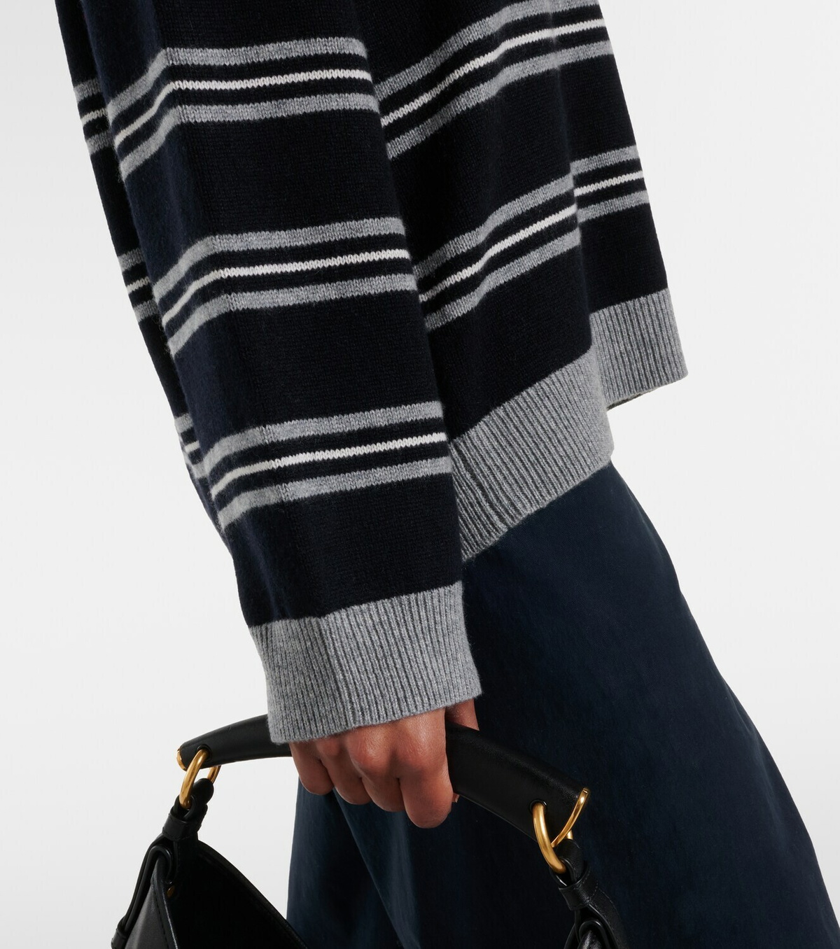 Nili Lotan Galvez striped cashmere polo sweater