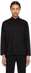 HOMME PLISSÉ ISSEY MIYAKE Black Band Collar Shirt