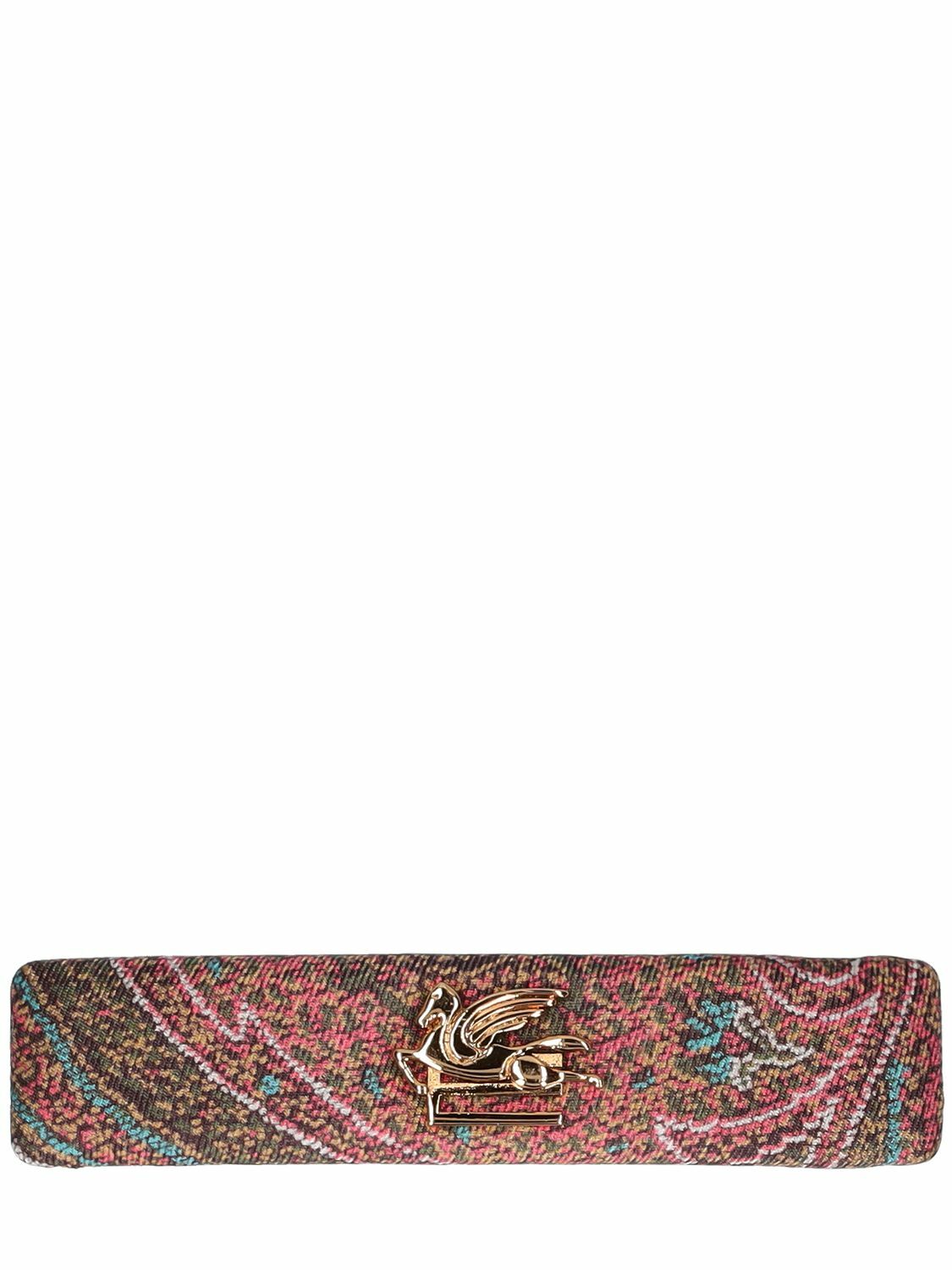 【Etro】Floral Paisley Silk Hair Clip Etro Floral-Print Silk Hair Clip in Blue | Lyst