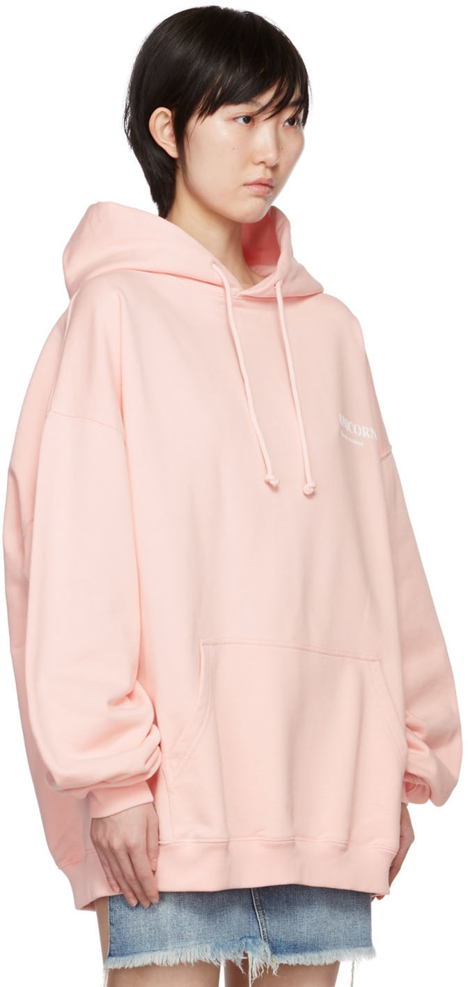 VETEMENTS Pink 'Unicorn' Hoodie Vetements