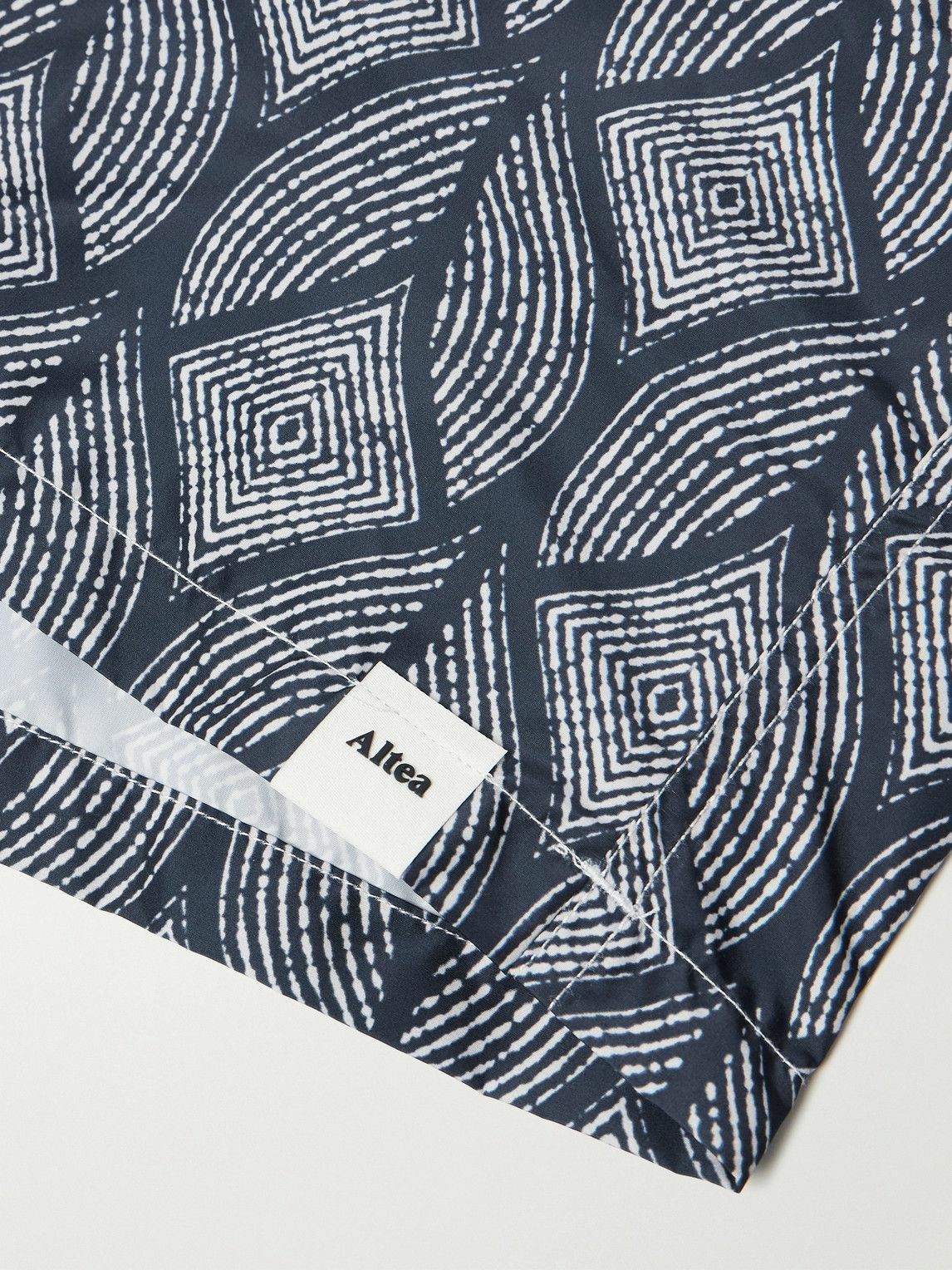 Altea - Straight-Leg Mid-Length Printed Swim Shorts - Blue