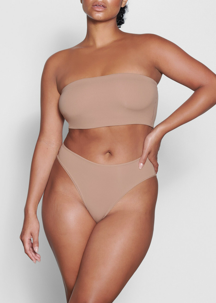 Skims Stretch-jersey Cheeky Briefs Light Brown