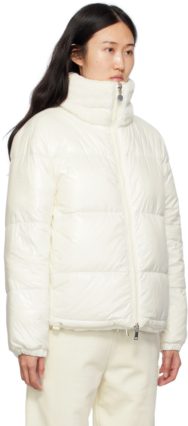 アウターその他 MONCLER Woman Blazer White K10932F00013596TM 032 Moncler White Pluvier Reversible Faux-Fur Down Jacket Moncler