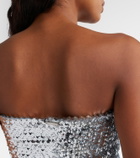 Gucci Sequined strapless minidress