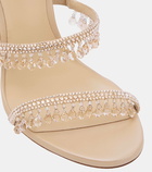 Rene Caovilla Chandelier embellished satin sandals