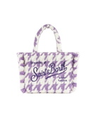 MC2 Saint Barth Wooly Colette Fringed Handbag With Pied De Poule Pattern