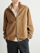 Moncler - Turbat Logo-Appliquéd Reversible Suede and AirSoft Shell Jacket - Brown