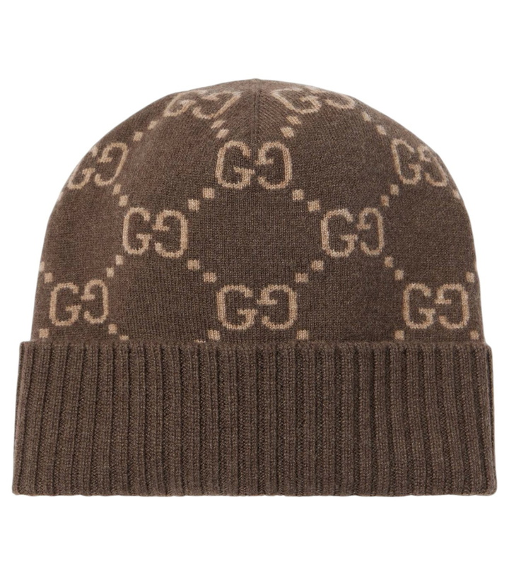 Photo: Gucci GG jacquard cashmere beanie