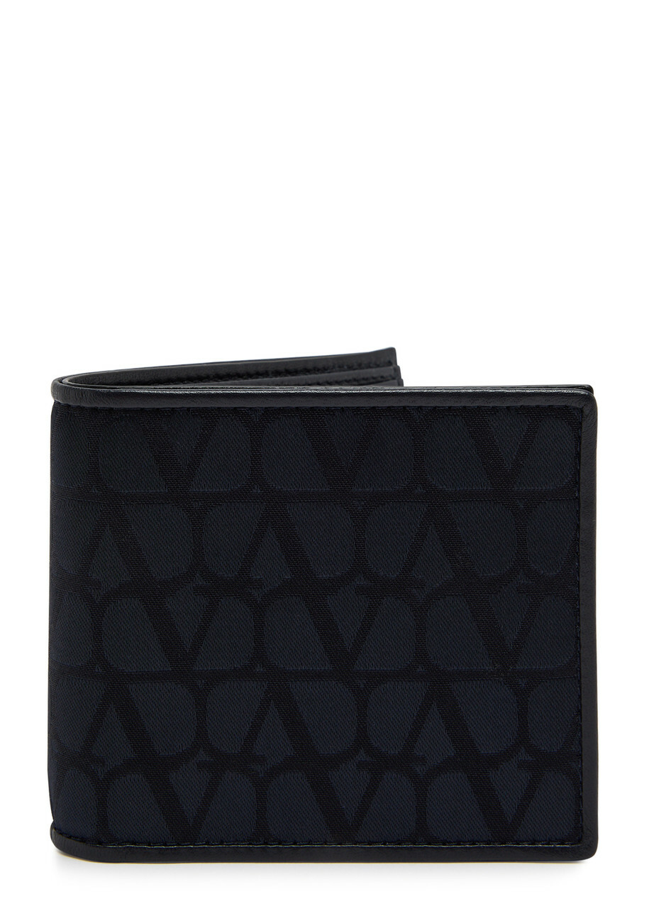 Valentino Toile Iconographe Logo Canvas Wallet - Blue - One Size