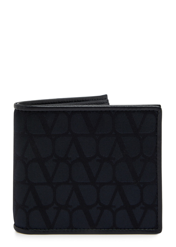 Photo: Valentino Toile Iconographe Logo Canvas Wallet - Blue - One Size