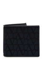 Valentino Toile Iconographe Logo Canvas Wallet - Blue - One Size