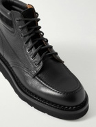 Yuketen - Suede-Trimmed Full-Grain Leather Boots - Black