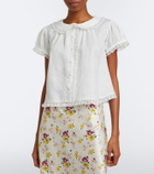 Dôen Karina scalloped ramie blouse