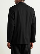 A.PRESSE - Double-Breasted Wool-Twill Blazer - Black
