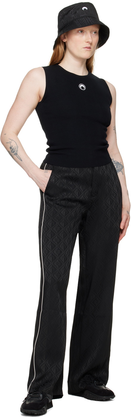 Marine Serre Black Core Sleeveless Crewneck