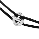 Le Gramme Men's Maillon Polished Cord Bracelet in Black 1g