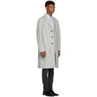 Harris Wharf London Grey Pressed Wool Overcoat