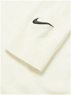 Nike Golf - Tiger Woods Logo-Embroidered Wool-Blend Sweater - White