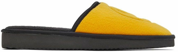 Photo: drew house SSENSE Exclusive Yellow & Black Painted Mascot Slippers