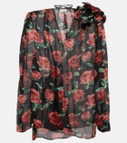 Magda Butrym Floral silk blouse