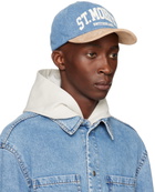 Bally Blue & Tan 'St.Moritz' Cap