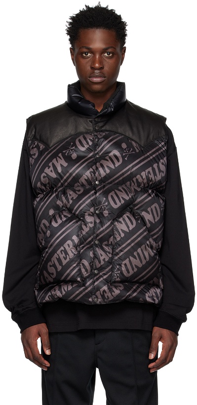 Photo: mastermind WORLD Black Rocky Mountain Featherbed Co. Edition Leather Down Vest