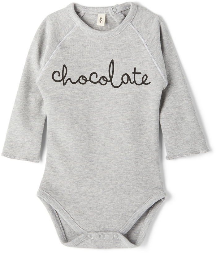 Photo: Organic Zoo Baby Grey 'Chocolate' Bodysuit