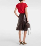 Jacques Wei Leather midi skirt