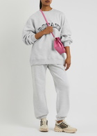 Rotate Sunday Logo-embroidered Cotton Sweatshirt Light Grey XS (UK6 / XS)