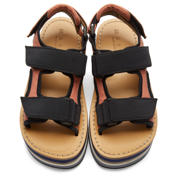 Marni Pink Platform Wedge Sandals Marni
