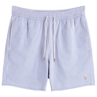 Polo Ralph Lauren Men's Seersucker Stripe Traveler Swim Shorts in Cruise Royal Seersucker